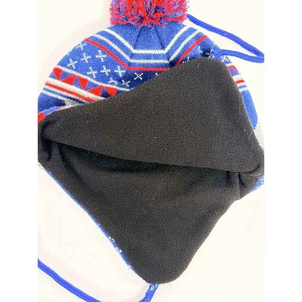 Superman Logo DC Comics Tight Knit Dual Layer Winter Hat Beanie Ear Flaps READ
